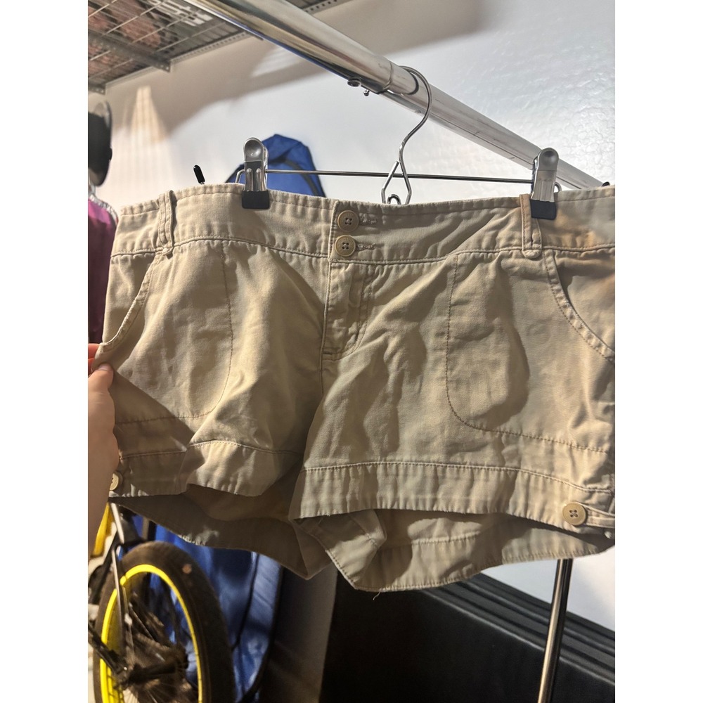 Khaki Cargo Shorts Utility Mossimo Low Rise Cotton Tan Safari Summer Y2K Size 13